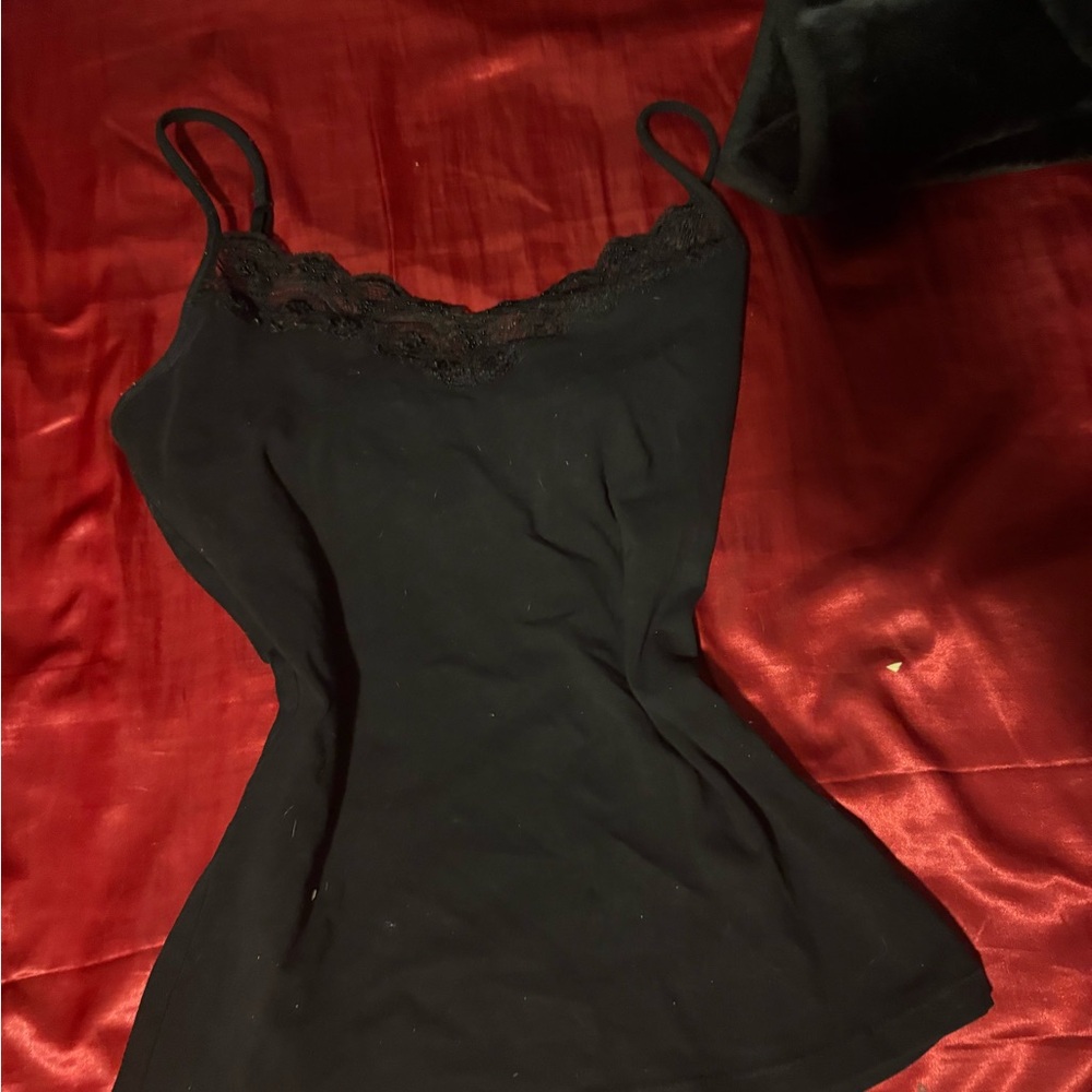 SO Black Camisole with Lace Detail